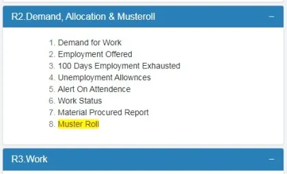 NREGA Muster Roll NREGA Muster Roll